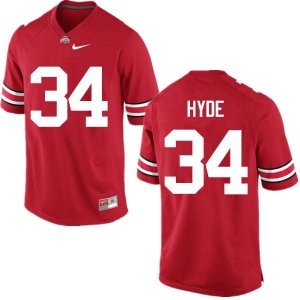 NCAA Ohio State Buckeyes Men's #34 Carlos Hyde Red Nike Football College Jersey MEC6445MO